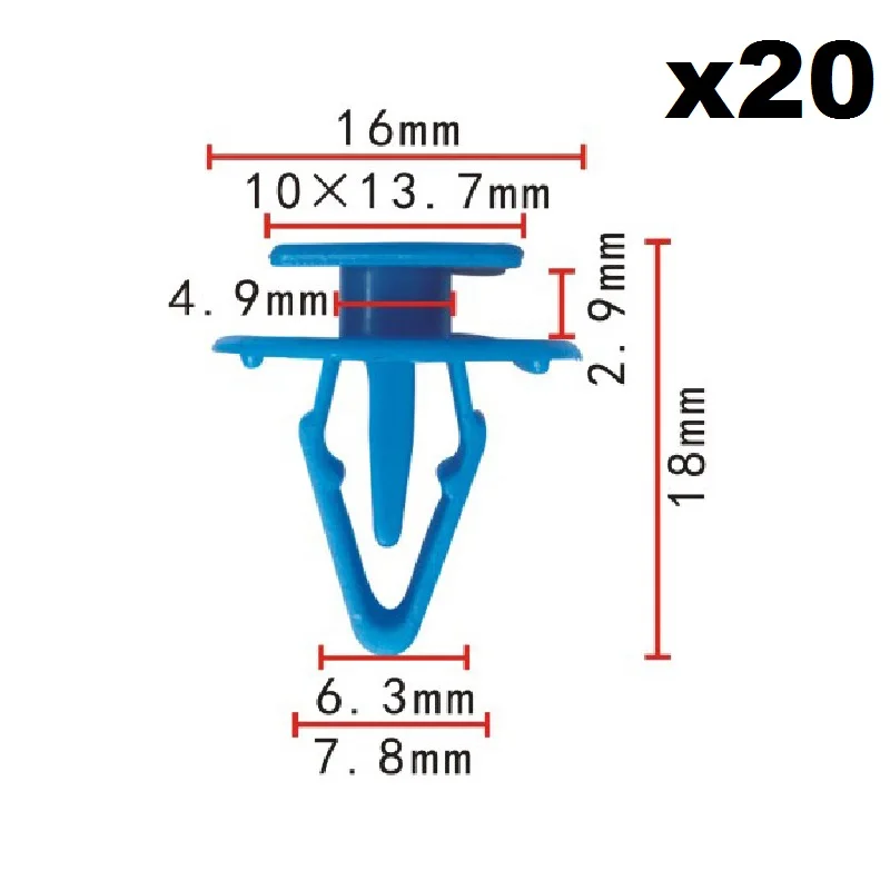 

20x Nylon For Honda Water-resiting buckle / clip