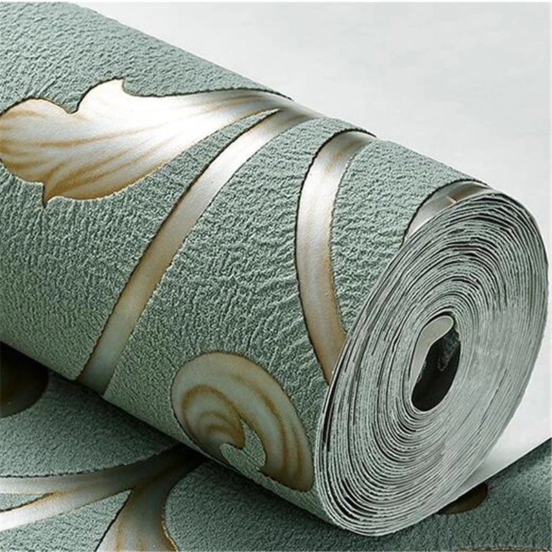beibehang Modern simple deerskin cashmere foaming process thick three-dimensional non-woven wallpaper TV background wall | Обустройство