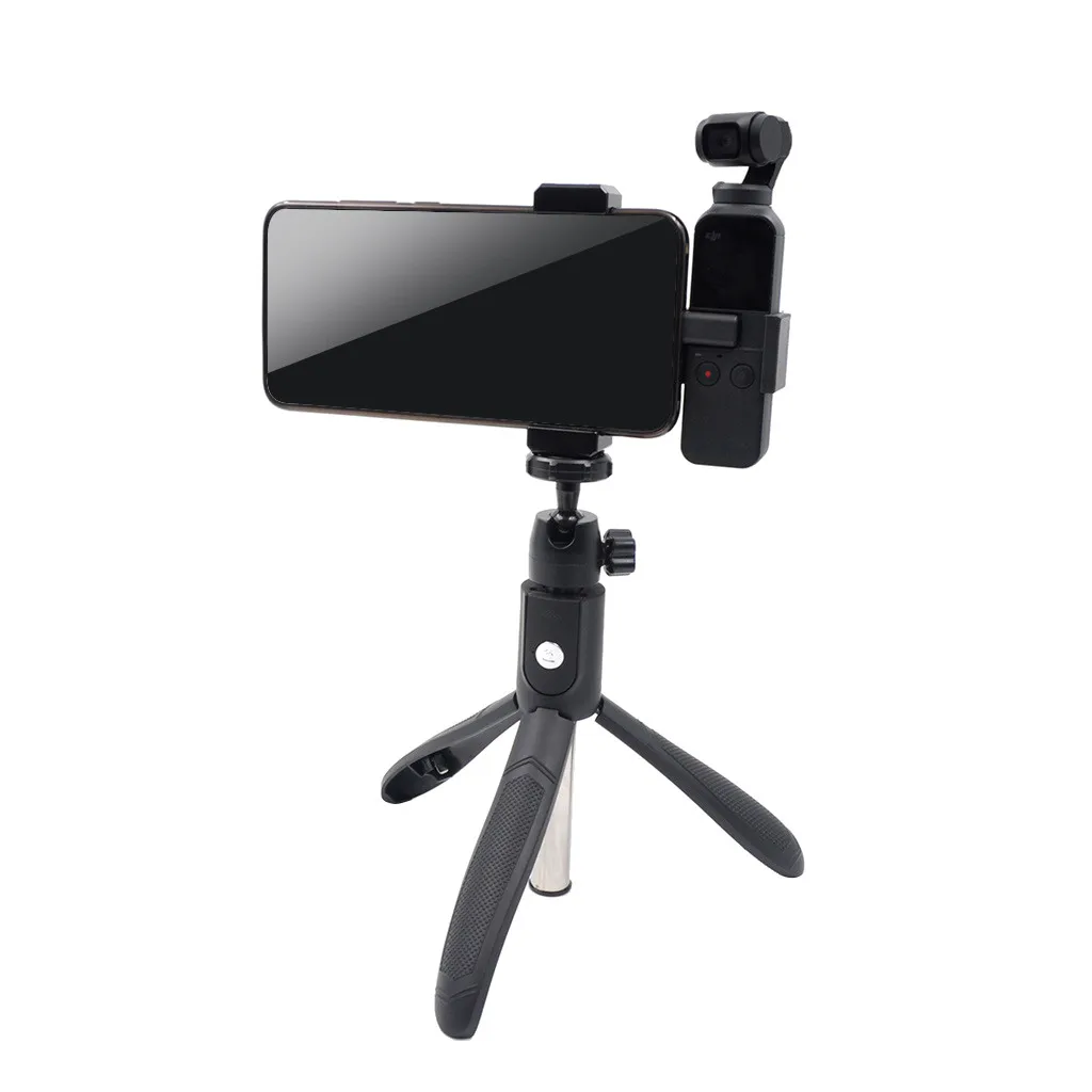 Селфи палка штатив держатель телефона для DJI OSMO Карманный ручной карданный+ алюминиевый сплав Мобильный телефон клип кронштейн+ Автоспуск