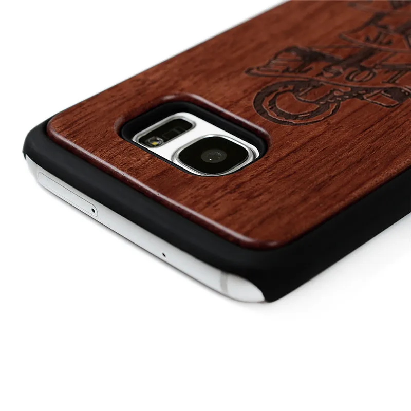 YOKIRIN Retro Bamboo Traditional Sculpture Wood Back Wooden Phone Case For Samsung Galaxy S7 / Edge Hard Cover |