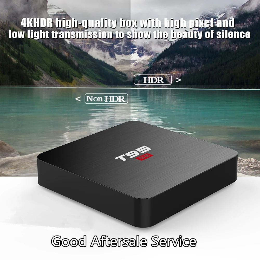 ТВ приставка T95 S2 Android 7 1 OS Smart TV BOX 2 ГБ 16 8 четырехъядерный процессор Amlogic S905W 4 ггц WiFi