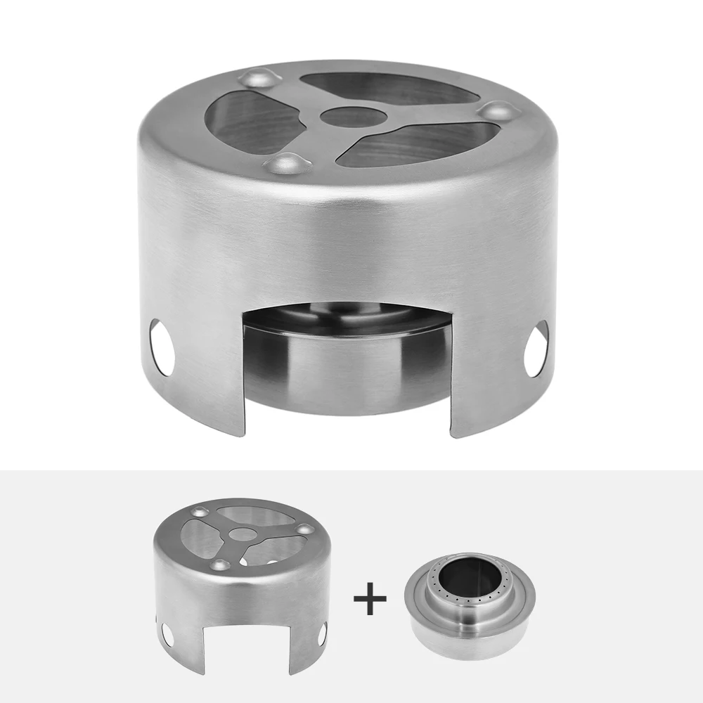 

Outdoor Alcohol Stove Set Camping Stove Portable Alcohol Stove with Rack Windscreen Camping Cookware Hiking Backpacking Burner