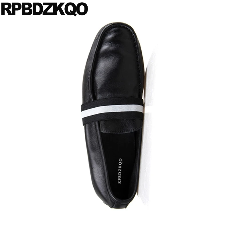 Мужские дизайнерские лоферы из натуральной кожи черные повседневные туфли на