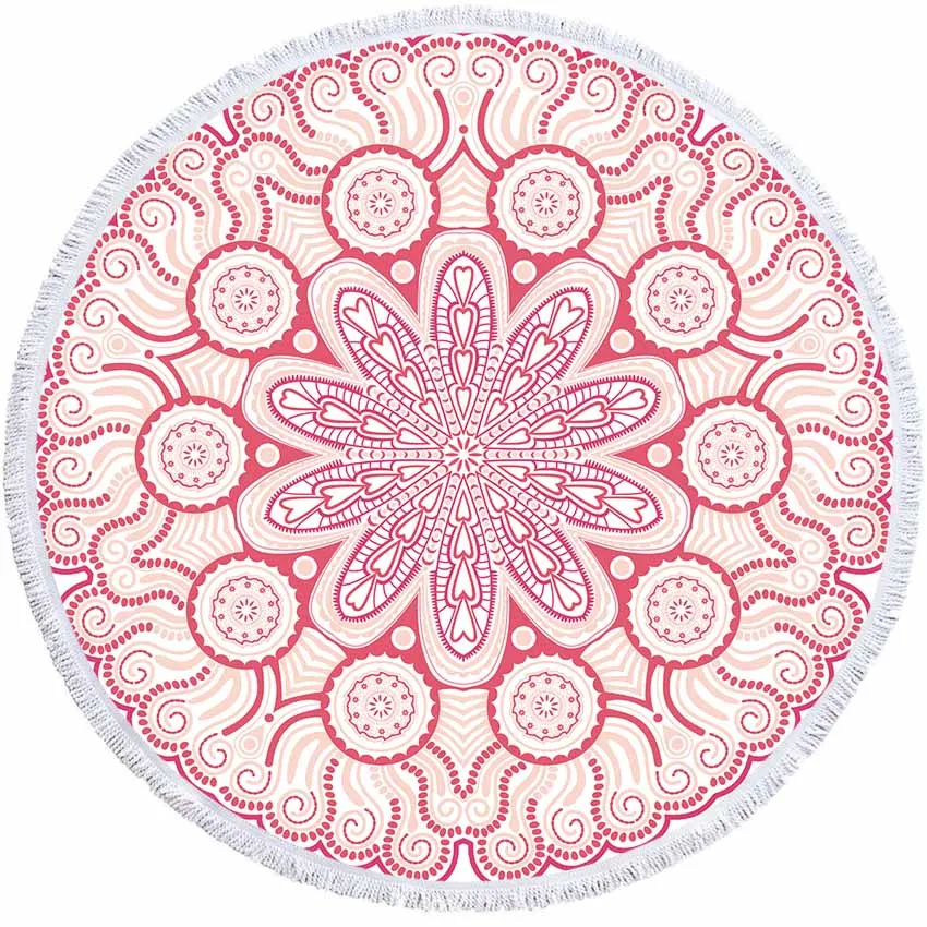 Pattern 14 Мандала геометрический круглый пляжное полотенце с кисточками Богемия микрофибра банное полотенце для душа для Взрослых Коврик для пикника йога одеяло покрывало - Цвет: Pattern 14