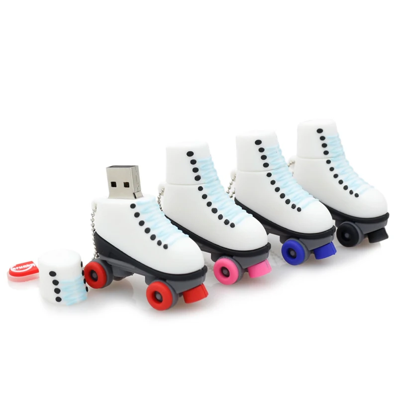 Usb 2 0 Флешка 4G 8G 16G 32G Мультяшные новые роликовые коньки в форме ручки накопители usb