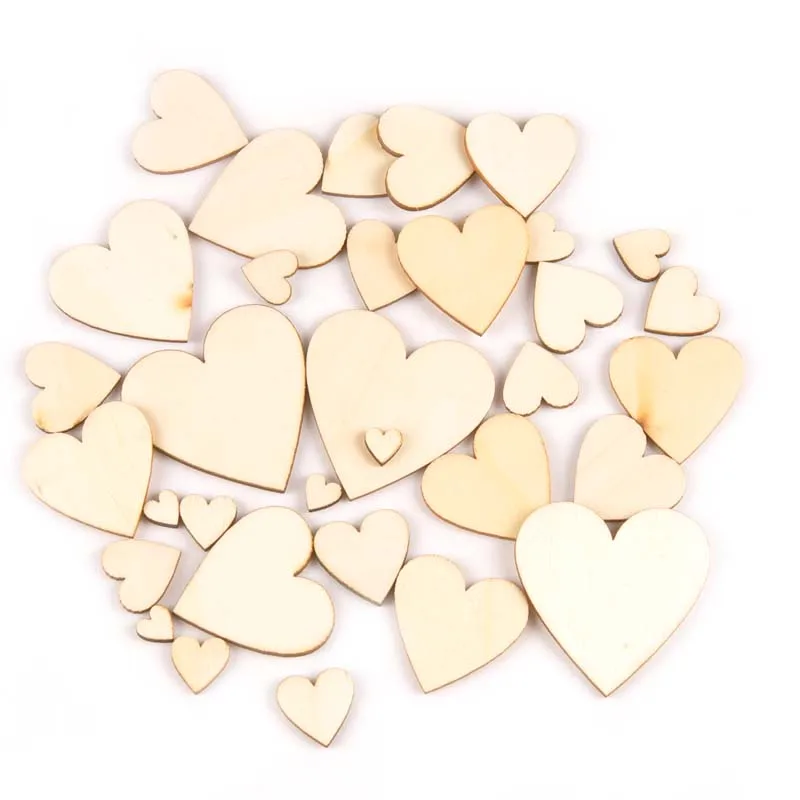 Смешанные сердца 10 80 мм природные аксессуары для рукоделия из дерева