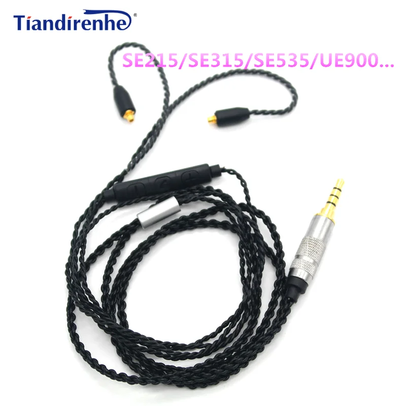 Кабель MMCX из чистой меди для наушников Shure SE215 SE315 SE425 SE846 UE900 сменный плетеный