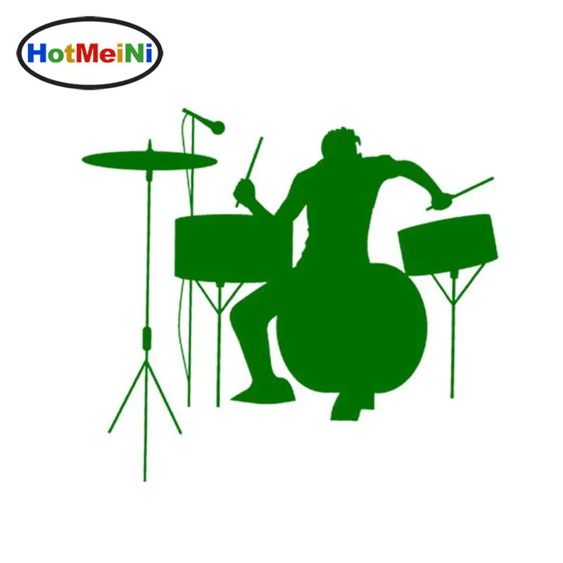 Автостайлинг барабан силуэт рок-группа музыка Автомобильная наклейка s забавная