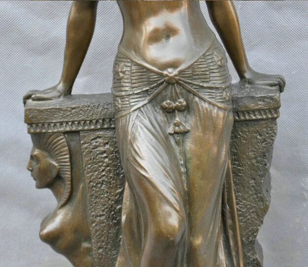 22 &quotБронзовая Древняя египетская статуя жены Фараона Клеопатра Сфинкс|statue