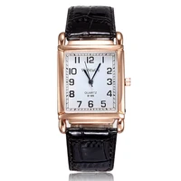 2021 new fashion women watch red leather strap casual watch wrist square dial rose gold case lady watches wristwatch clock gift