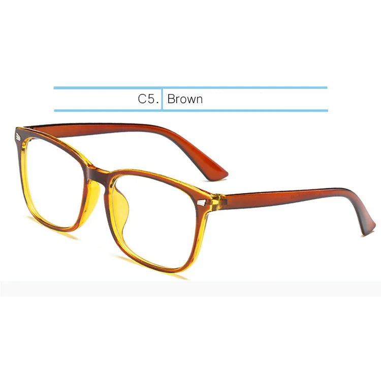 Brown-Clear IVSTA, синий светильник, блокирующие очки для компьютера, анти-голубые лучи, игровые очки для геймеров, женщин и мужчин, кошачий глаз, близорукость, прозрачные очки по рецепту - Цвет оправы: Brown-Clear