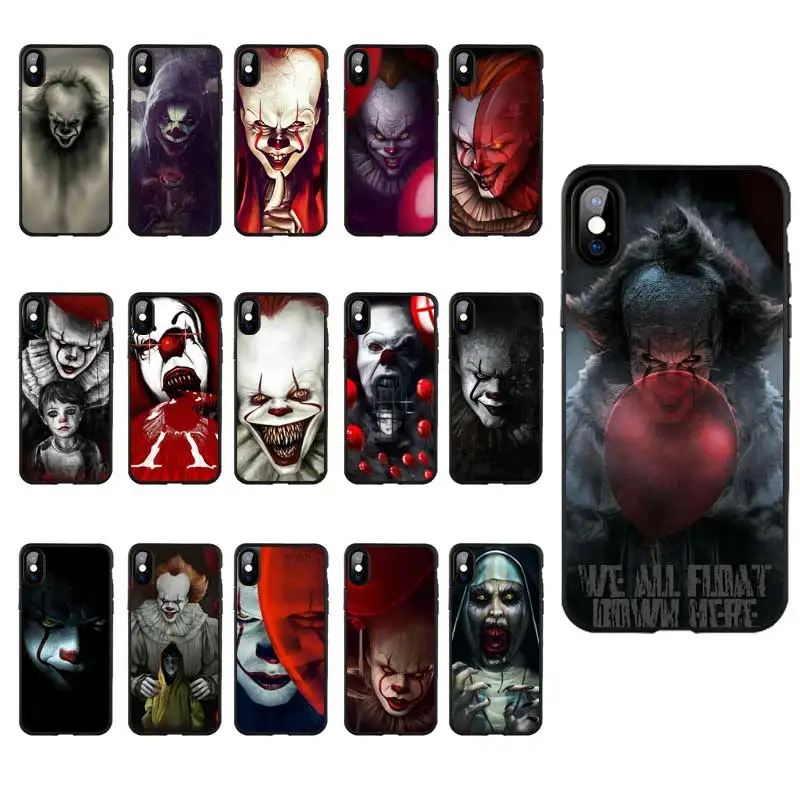 M124 Pennywise Clown Horror Black Silicone Case Cover For Apple iPhone 11 Pro XR XS Max X 8 7 6 6S Plus 5 5S 5G SE |