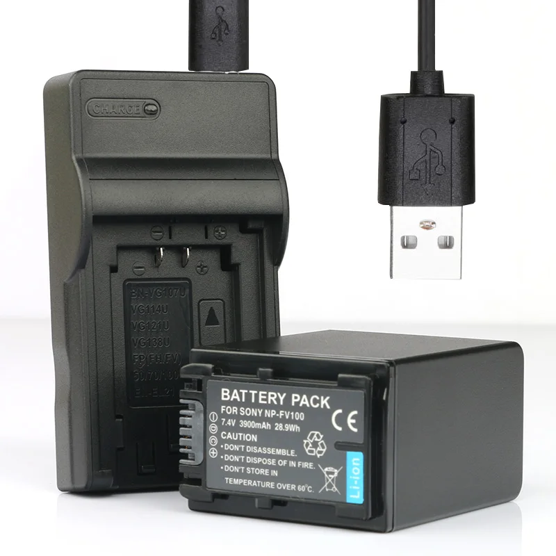 LANFULANG 1 набор из NP FV100 батареи и Батарея Зарядное устройство для Sony FDR AX700 AX60 AX45 HDR CX680