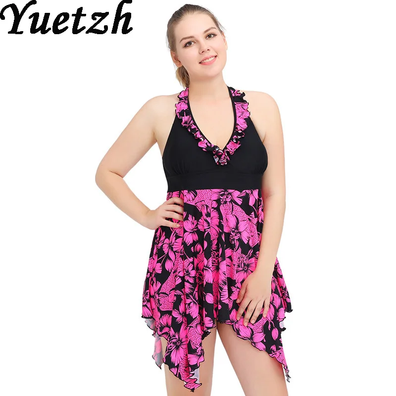 Женский слитный купальник Раздельный в русском стиле большие