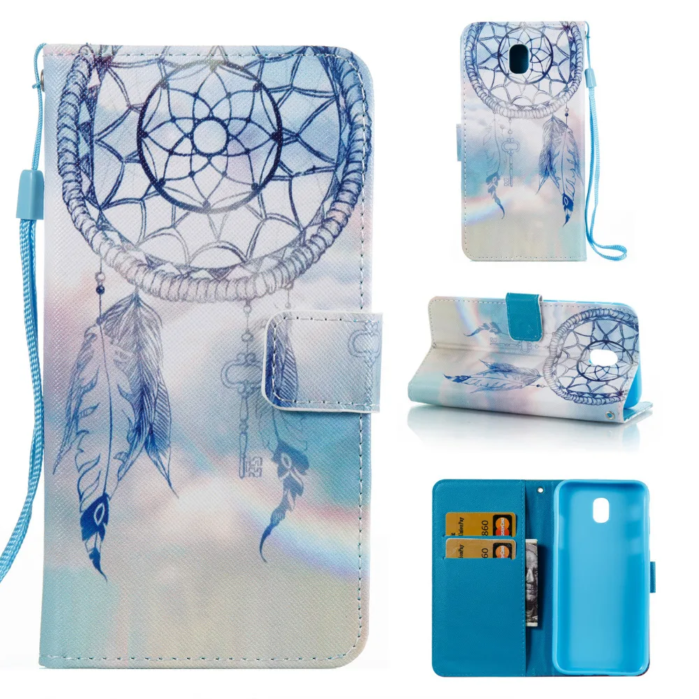 Ключ Dream Catcher Дизайн кошелек Flip Стенд кожаная сумка В виде ракушки чехол для Samsung
