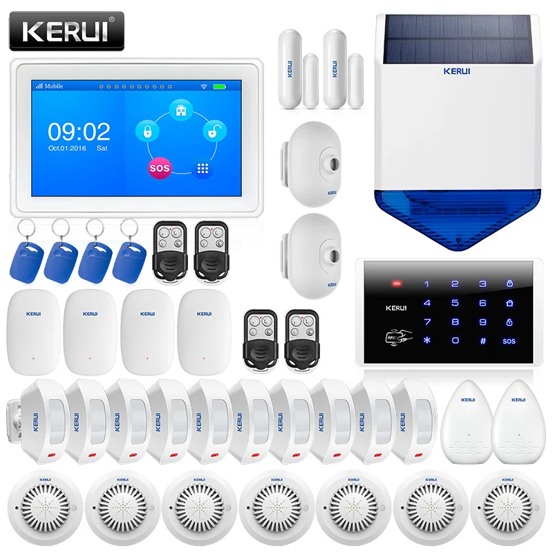 KERUI K7 wifi GSM сигнализация системы безопасности дома приложение управление Умный