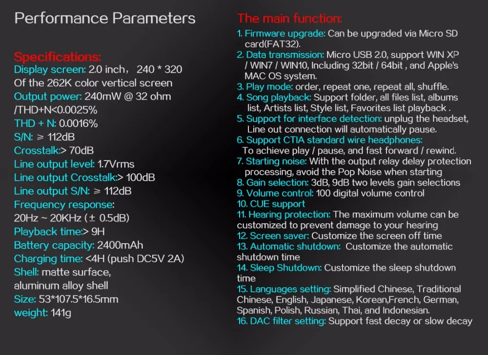 XDUOO X10(+ 32 ГБ+ кожаный чехол) портативный музыкальный плеер DSD с высоким разрешением без потерь поддержка DAP оптический выход mp3-плеер