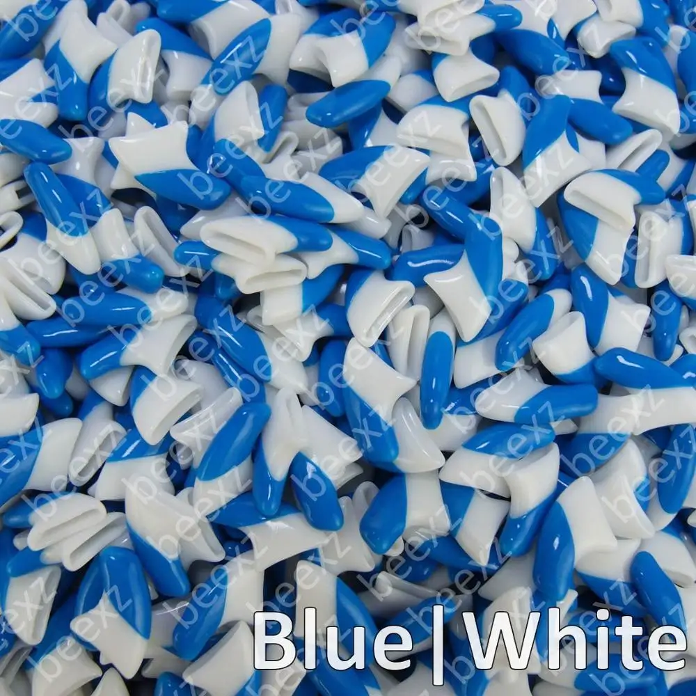 Dual Blue 20 шт.-мягкие колпачки для ногтей для кошек+ 1x клей+ 1x аппликатор/* XS, S, M, L, чехол, кошка, лапа, коготь, Зеп*/ - Цвет: Dual Blue