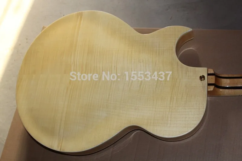 Free shipping Wholesale - Classic 175 Natural color the neck to strengthen JAZZ Semi Hollow Electric Guitar | Спорт и развлечения