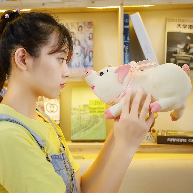 30cm/50cm Big Eyes Piggy Plush Toy Soft Pig Stuffed Cartoon Animal Doll Creative Home Decoration Pillow Baby Appease Gifts | Игрушки и