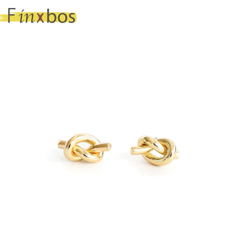 

Finxbos Copper knotted minimalist creative personality fashion wild earrings