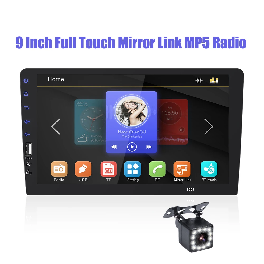 Автомагнитола 2 DIN 9 &quotFull touch mirror link автомобильный стереопроигрыватель