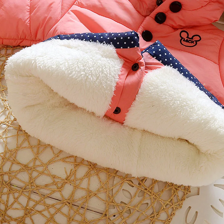 New Fashion Brand Children Girls Cute Coats Toddler Jacket Kids Winter Thick Warm Down Baby Cartoon Outwear Clothes