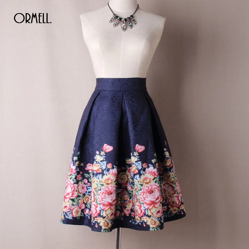 Женская винтажная плиссированная юбка ORMELL бальное платье средней длины с