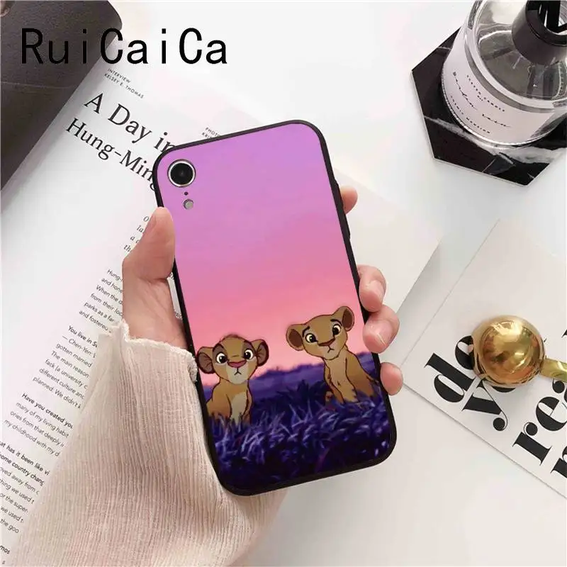 Ruicaica Король Лев лучший чехол Роскошный уникальный дизайн PhoneCase для iPhone 8 7 6 6S 6Plus X XS