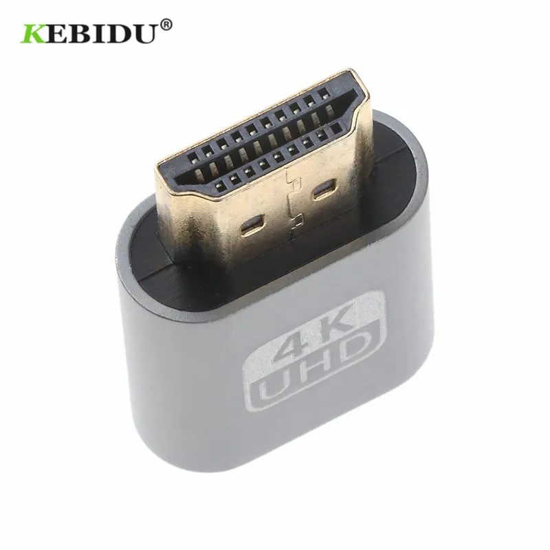 Kebidu VGA виртуальной разъем HDMI Совместимость адаптера для манекена эмулятор