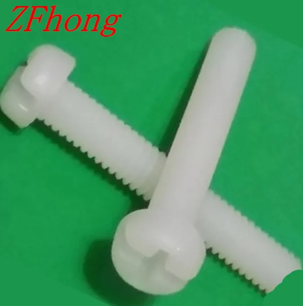 100 шт. Phillips M2 M2.5 белый нейлон круглый с цилиндрической головкой длина = 4/5/6/8 /10/12