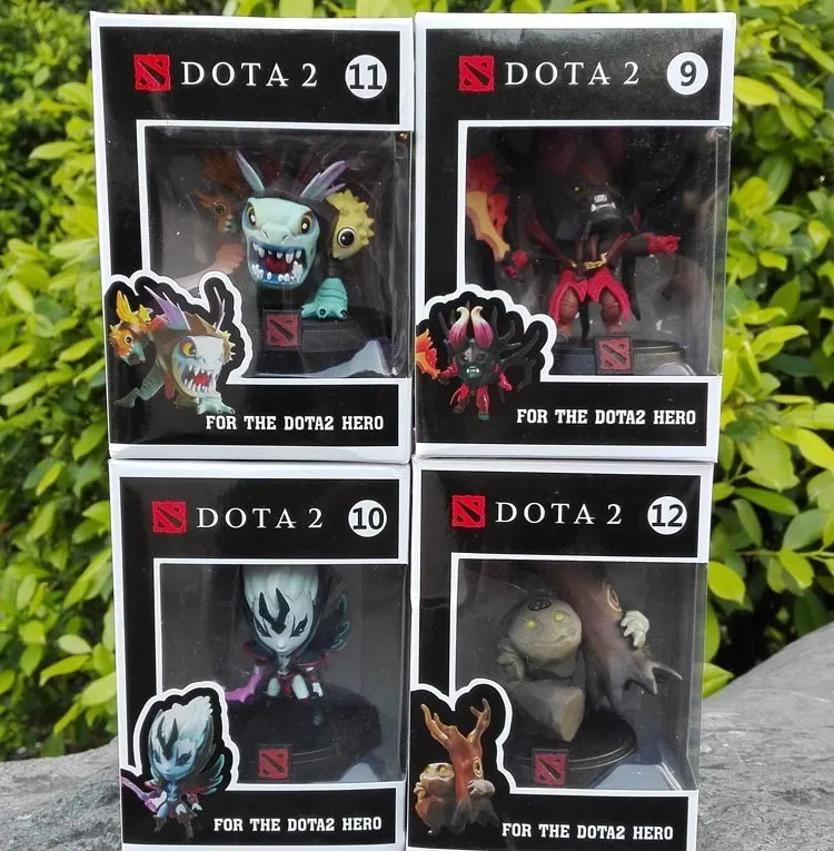 4 шт./компл. Dota 2 игровая фигурка SLARK TINY Doom в коробке ПВХ экшн Фигурки Коллекция dota2