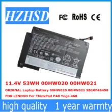 11.4V 53WH new ORIGNAL 00HW020 Laptop Battery 00HW020 00HW021 SB10F46458  FOR LENOVO For ThinkPad P40 Yoga 460