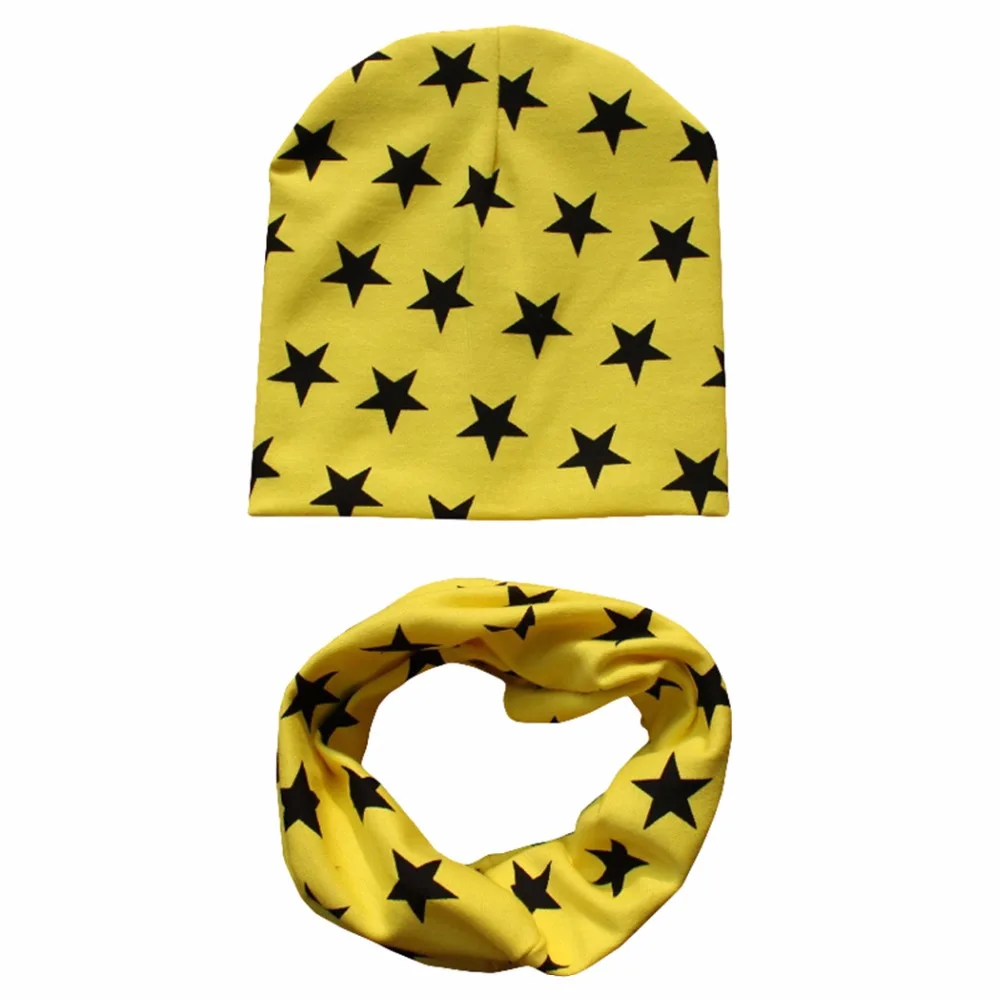 Мягкая хлопковая шапка для маленьких мальчиков и девочек шарф детская сезон