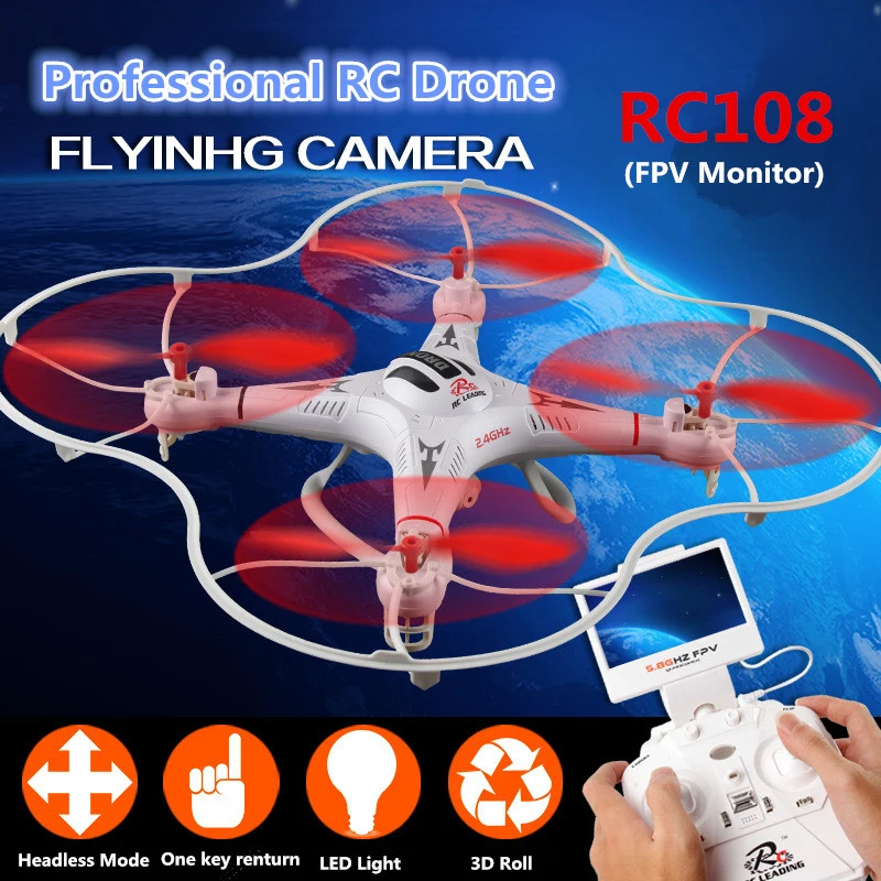 Профессиональный Квадрокоптер с дистанционным управлением RC108 2 4 г 4ch 6axis