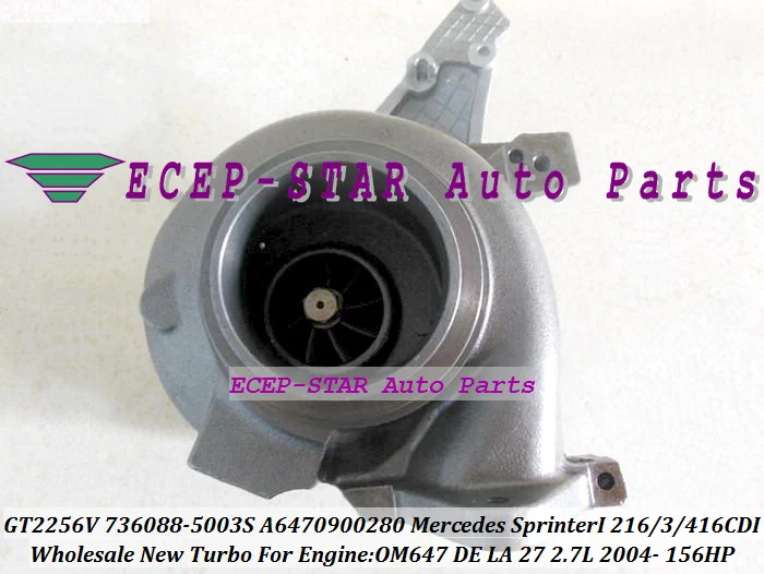 Бесплатная доставка GT2256VK 736088 6470900280 736088-0003 736088-0005 Turbo для Mercedes Benz Sprinter I 216CDI 316CDI 416CDI