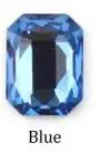 octagonal dark blue 20 шт 10 цветов Стразы для дизайна ногтей размер, 5-10 мм для 3D дизайна ногтей Стразы удлиненные каплевидные стеклянные Красочные камни - Цвет: octagonal dark blue