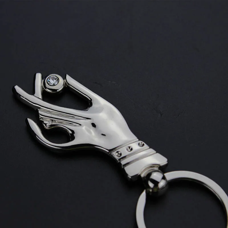 RE 100шт/лот Бесплатная доставка сплавная женская рука Кристалл мужской подарок брелок брелок кольцо оптовая продажа.