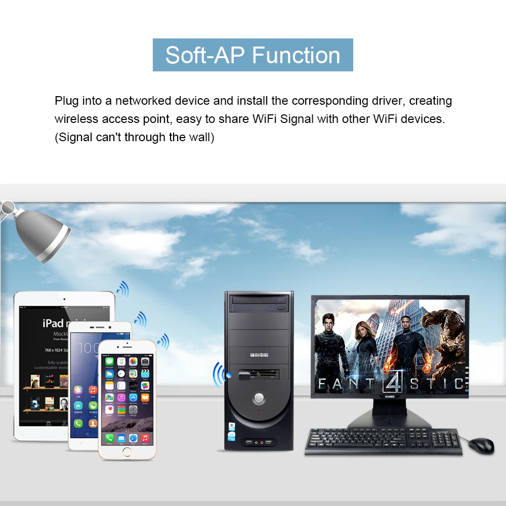 USB Wi Fi адаптер 600 Мбит/с 802.11b/n/g/ac 2 4 ГГц 5 ГГц|Сетевые карты| |