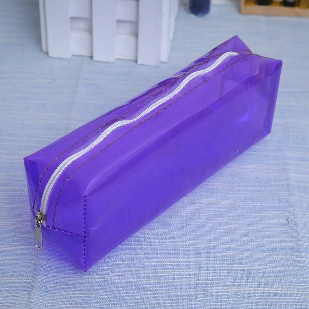 purple L ISKYBOB Женская портативная Водонепроницаемая косметичка на молнии для путешествий, прозрачные косметички для макияжа, органайзер для туалетных принадлежностей - Цвет: purple L