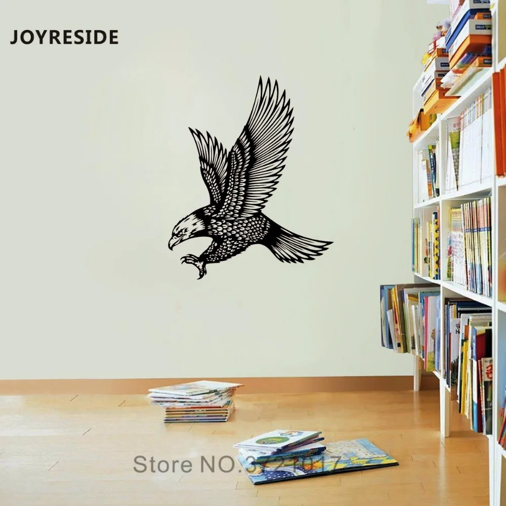 Виниловая наклейка на стену joysebe Flying Eagle птица охоты украшение для детской