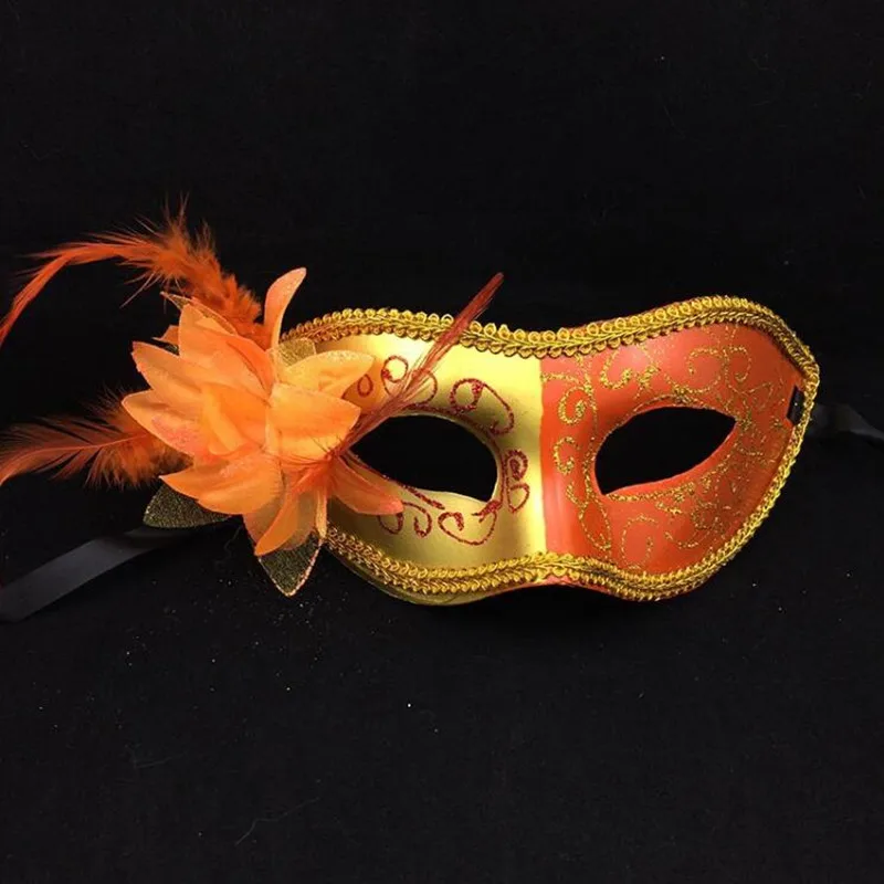 

New Colorful Painting Flower Mask Women Lady Venice Princess Dance Performance Masks Halloween Party Supplies