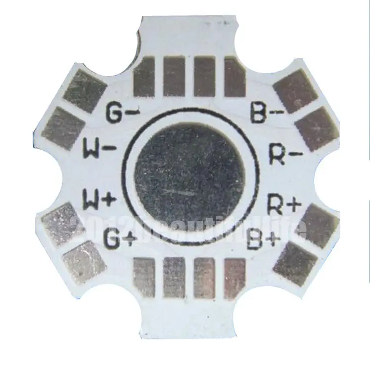 

50pcs RGBW 4W Power 8pin LED PCB 4x1W Aluminum Board Heat Sink Base Plate