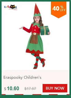 Eraspooky/Новинка года; Рождественский костюм для мужчин; костюм Санта-Клауса; Женский костюм для косплея; большие размеры; костюм эльфа; костюм клоуна; наряд для взрослых