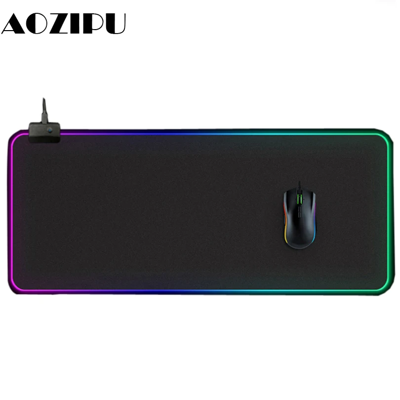 Большой игровой коврик для мыши RGB проводной USB светящийся светодиодный ноутбука