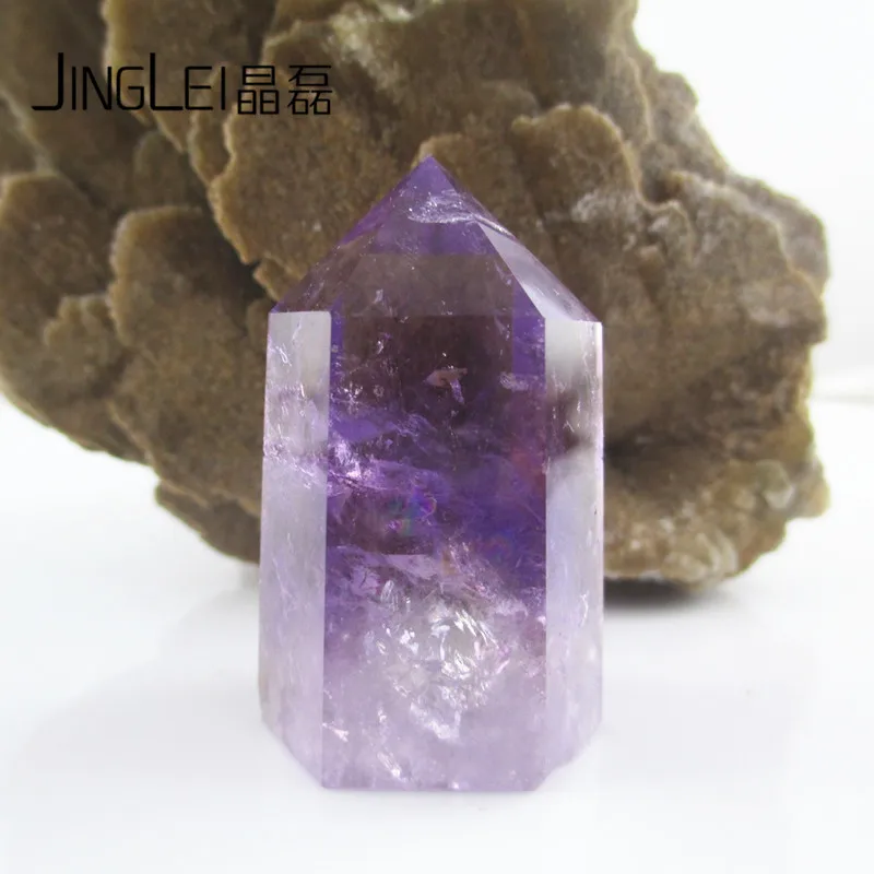 68061+++ Amethyst sharp single polished stone pillars Decoration radiation | Дом и сад