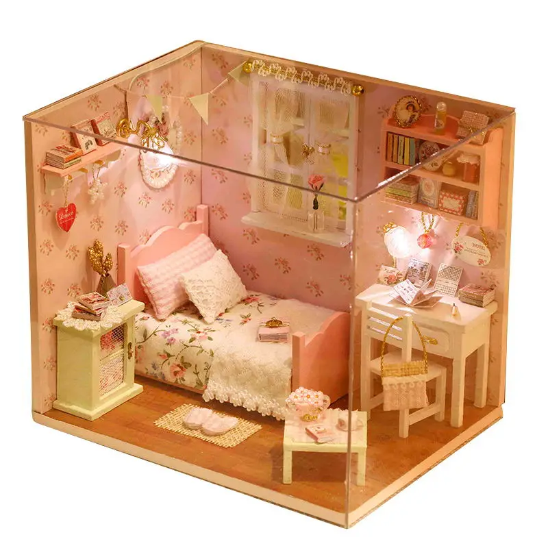 Cutebee кукольный дом мебель миниатюрный кукольный домик DIY миниатюрный дом коробка театр игрушки для детей наклейки DIY кукольный домик H01 - Цвет: H02