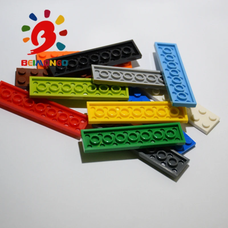 Бесплатная доставка! BEIMONGO блоки пластина 2x8 строительные 60 шт. обучающие и