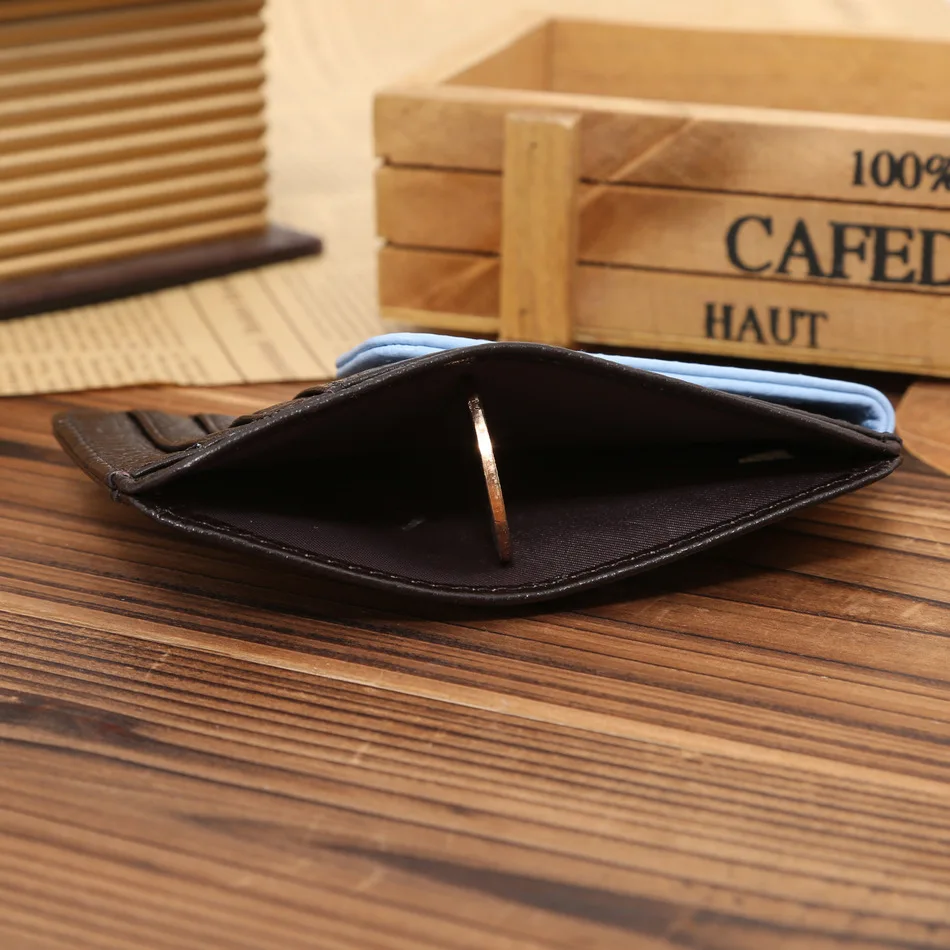 Классические мягкие мужские Зажимы для денег из натуральной кожи черного и