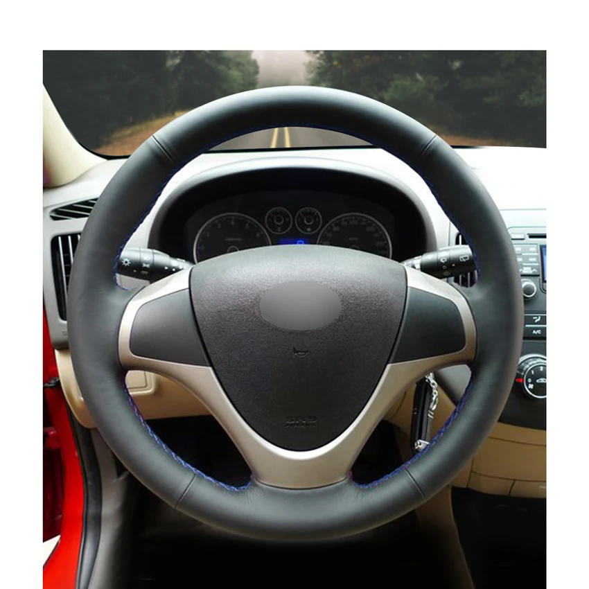 Сделай сам черный искусственная кожа фотосессия для Hyundai i30 2009 2011 Elantra Touring 2010 2012